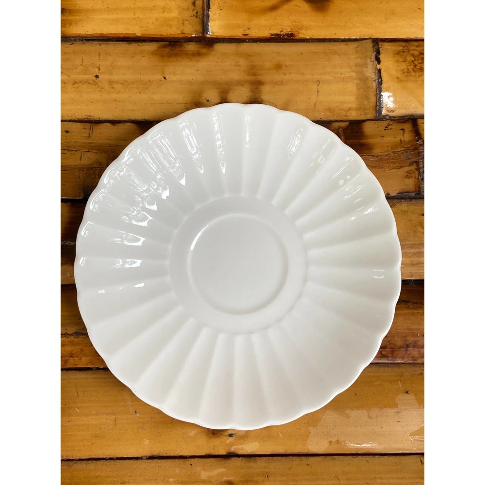 Vintage Susie Cooper England White Flute Bone China Saucer Plate Wedgwood